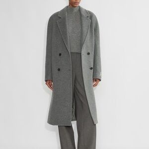 Babaton The Slouch™ Coat - Wool and Cashmere, Black and Grey Tweed texture | S